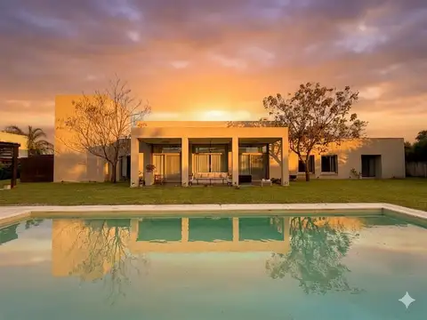 Casa en una planta moderna altos ventanales en Corredor Bancalari Talar del lago 2