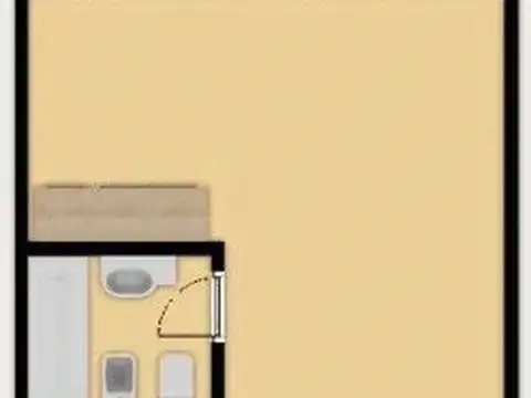 Departamento Monoambiente con 1 baño