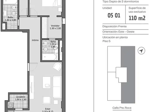 Departamento en Venta de 3 ambientes