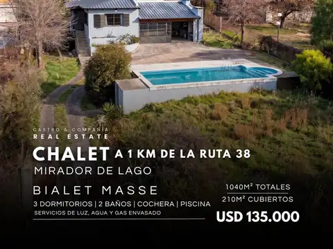 Venta Chalet De 3 Dormitorios Con Piscina En 1.040 M2 De Terreno En Mirador Del Lago - Bialet Massé