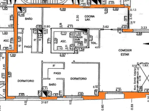 Departamento 3 ambientes con 2 baños