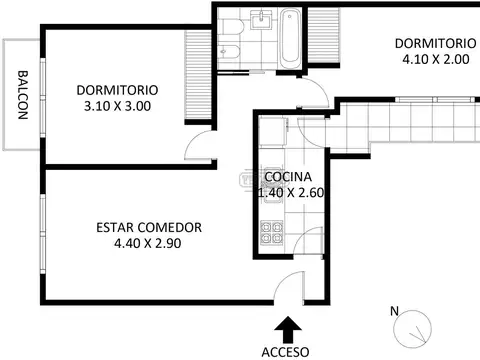 Departamento en Venta de 3 ambientes