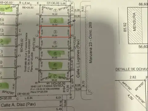 Terreno en Venta 10  mts Frente