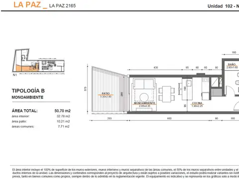 Departamento en Venta de Monoambiente