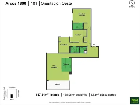 Departamento en Venta de 3 dormitorios