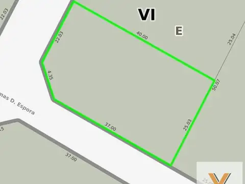 Terreno en Venta de 995,0 m2