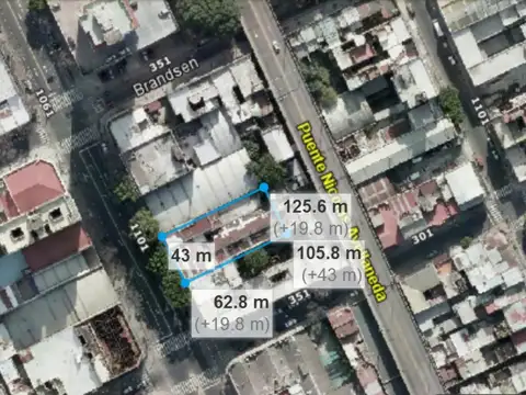 LOTE CON DEMOLICION 19 METROS DE  FRENTE   POR 43 DE FONDO .