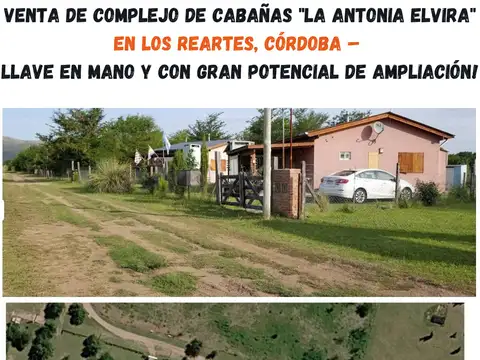 Venta de Complejo de Cabañas "La Antonia Elvira" en Los Reartes, Córdoba – ¡Llave en mano y con gran potencial de ampliación!