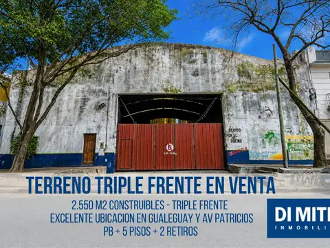 La Boca Terreno 701m2 Triple Frente