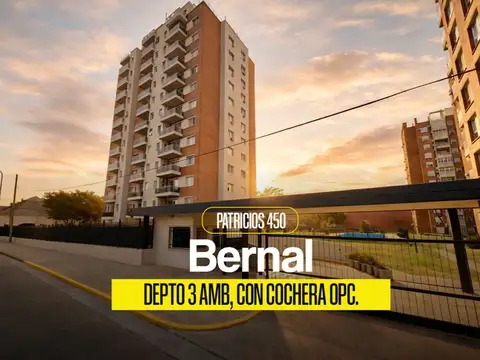 Departamento 3 ambientes en venta Bernal