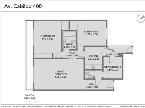 Departamento en Venta en Belgrano, USD 155.000