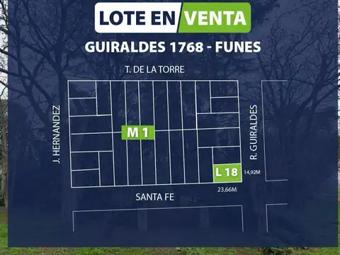 Terreno en Funes Garita 14 - Zona con gas Natural