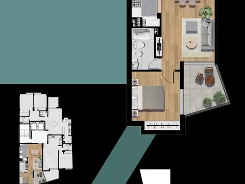 Departamento en Venta de 2 ambientes