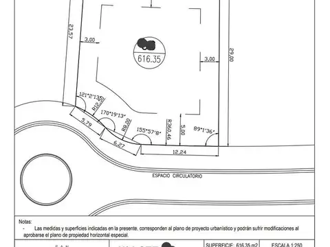 Terreno en Venta de 616,0 m2
