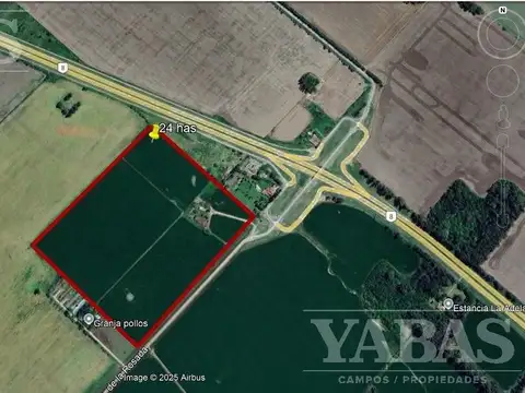 Campo agrícola en venta – 24 hectáreas – Ruta Nacional N.º 8