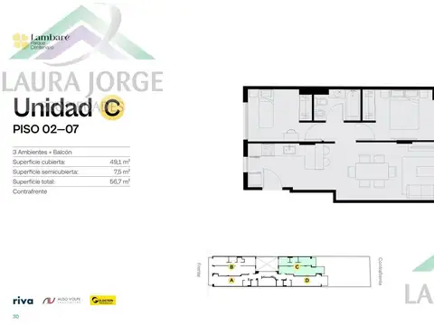 Departamento en Venta en Parque Centenario, USD 204.000