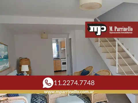Encantador dúplex de 4 ambientes, tipo PH con cochera en pequeño condominio- En Alquiler