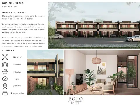 Casa 3 ambientes con 2 baños