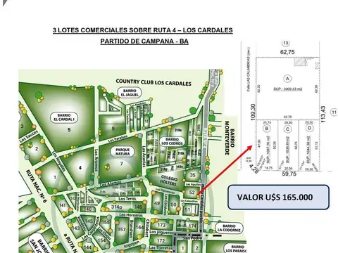 Terreno en Venta en Exaltación de la Cruz, USD 165.000