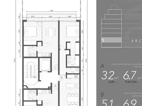 VENTA EN POZO - DONADO URBANO: DEPTOS 1 a 4 AMB.