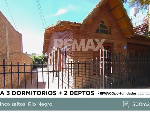 EN VENTA CASA + 2 DEPTOS CINCO SALTOS