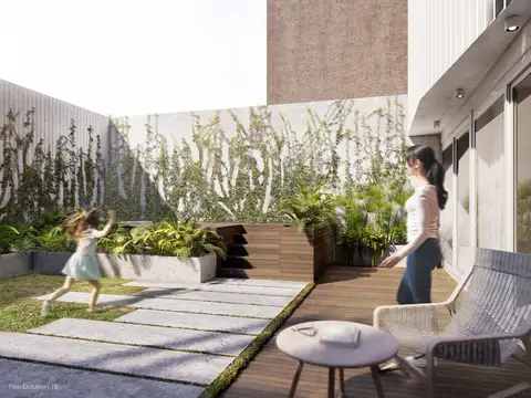 Departamento de diseño Dos dormitorios con Patio exlusivo