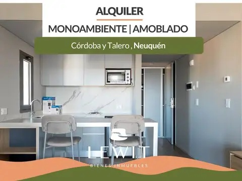 Alquiler departamento amoblado | monoambiente | balcón | Bliss Tower | Neuquén
