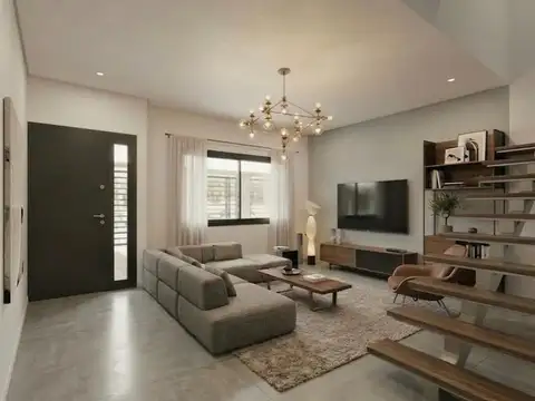 Casa 2 ambientes con 2 baños