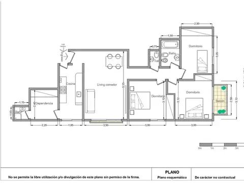 Departamento en Venta de 3 dormitorios