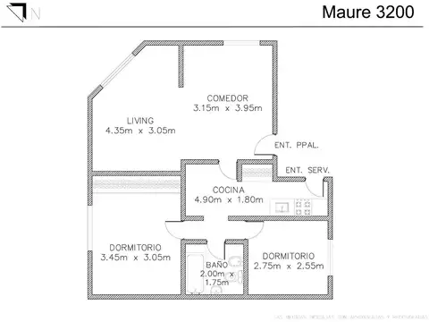 Departamento en Venta de 2 dormitorios