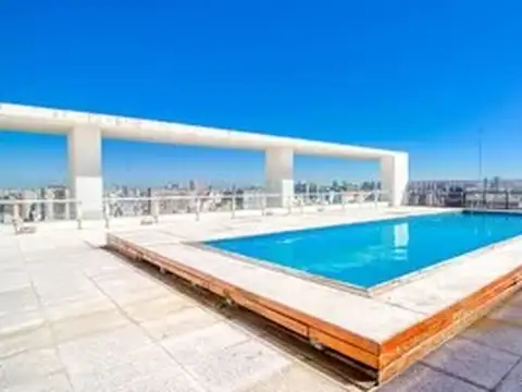 Venta Monoambiente Moderno Super luminoso con cochera, pileta, sum laundry y bar  Apto credito bancario 