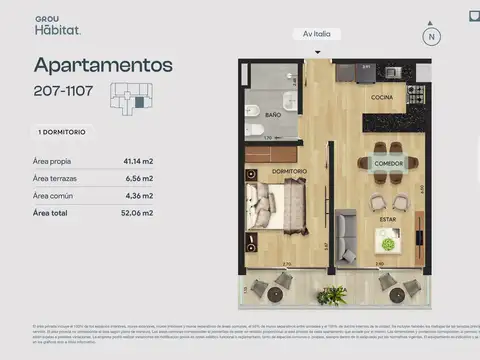 Departamento en Venta al Norte