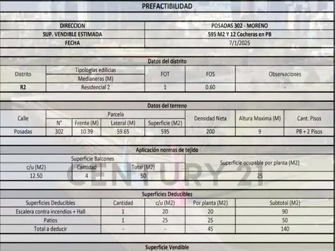 Campo en Venta de 0,06  ha