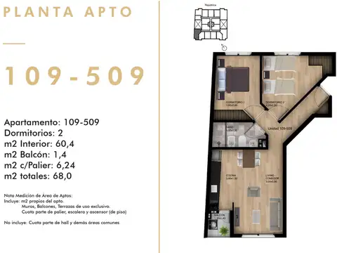 VENTA APARTAMENTO 2DORM BALCÓN C/RENTA TRES CRUCES