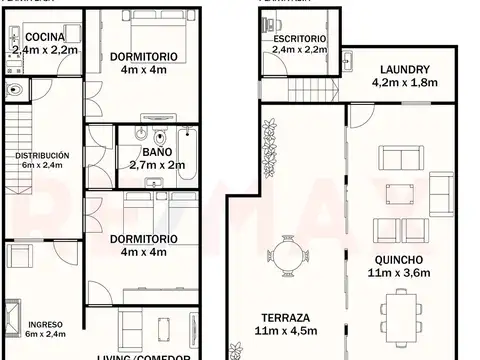 Depto Tipo Casa en Venta de 3 dormitorios