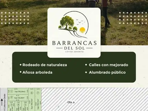 Nuevo loteo abierto "Barrancas del Sol"