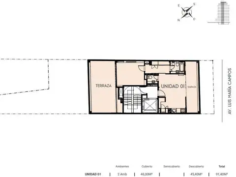 Departamento en Venta en Belgrano Barrancas, USD 223.000