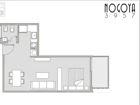 Departamento Monoambiente con 1 baño