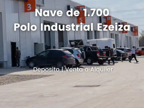 Alquiler Deposito industrial de 1.700m2 - Polo Industrial Ezeiza