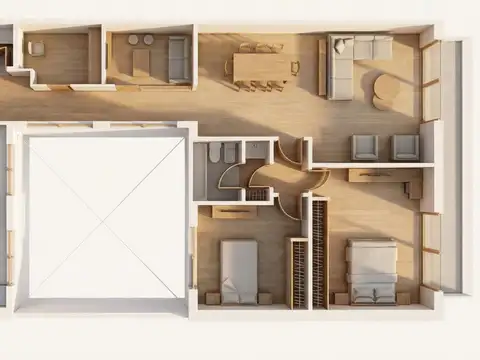 Departamento 3 ambientes en recoleta