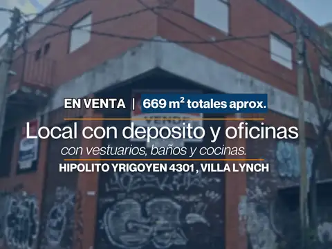 LOCAL CON DEPOSITO A LA VENTA EN SAN MARTIN