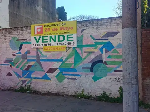 Terreno de 9,50 por 33,00