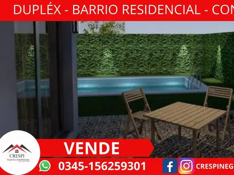 Depto Tipo Casa en Venta con 2 cocheras