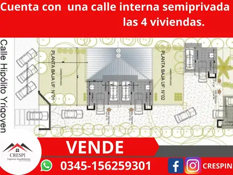 Depto Tipo Casa en Venta de 3 ambientes