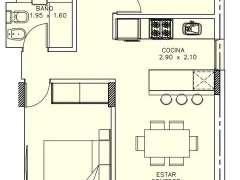 Departamento en Venta en Echesortu, USD 155.600