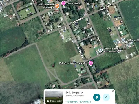 Terreno en Antelo, Victoria sobre Boulevard Belgrano