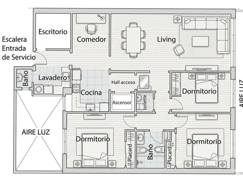 Departamento 4 amb con dependencia y baulera APTO CREDITO