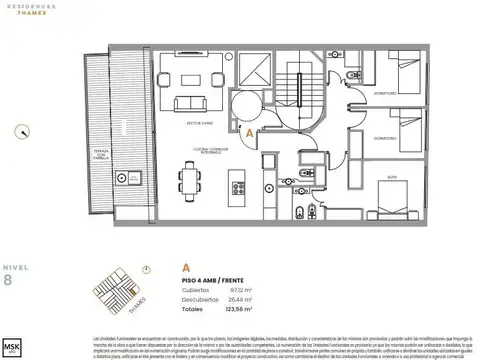 Departamento Monoambiente con 1 baño