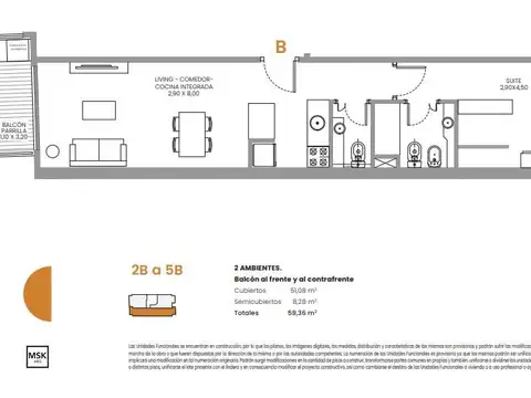 Departamento en venta monoambiente Palermo