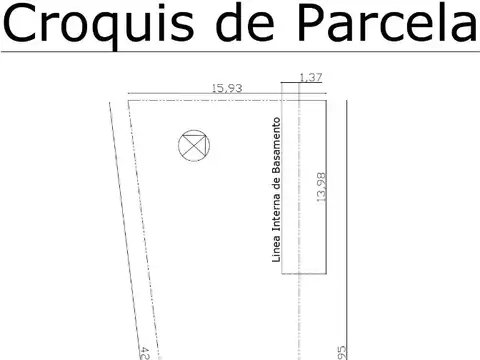 Terreno en Venta 8,71  mts Frente